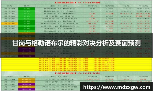 甘岗与格勒诺布尔的精彩对决分析及赛前预测